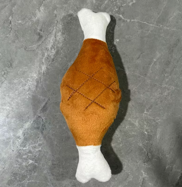 Peluche de Cenoura, Perna de Frango , Osso